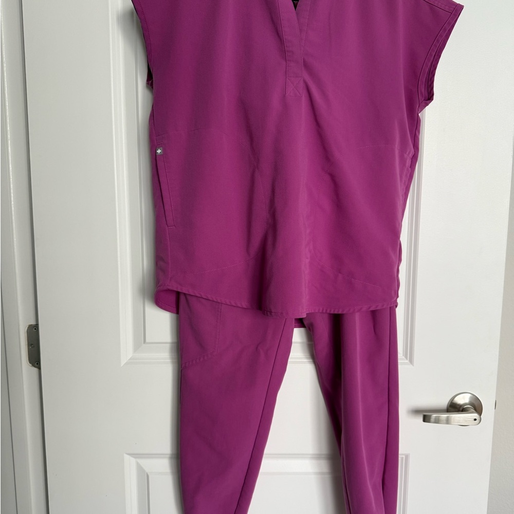 Figs Purple Track Pants Joggers